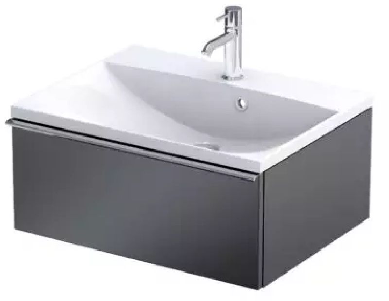 Oristo Etna armadietto 119.6x45.5x25 cm sottolavabo sospeso nero OR52-SD1S-60-8
