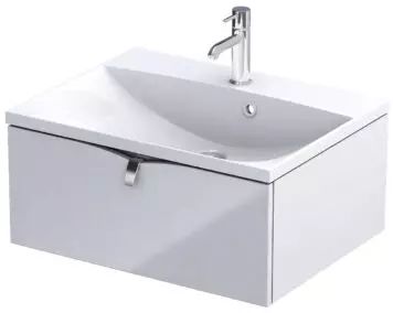 Oristo Siena armadietto 59.6x45.5x25 cm sottolavabo sospeso bianco OR45-SD1S-60-1