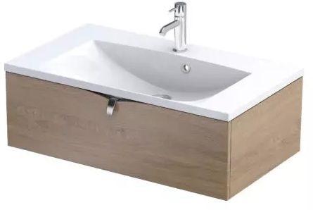 Oristo Siena armadietto 79.6x45.5x25 cm sottolavabo sospeso rovere OR45-SD1S-80-78