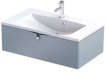 Oristo Siena armadietto 79.6x45.5x25 cm sottolavabo sospeso grigio OR45-SD1S-80-16