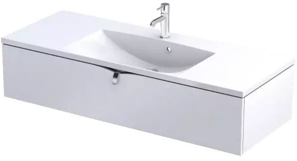 Oristo Siena armadietto 119.6x45.5x25 cm sottolavabo sospeso bianco OR45-SD1S-120-2
