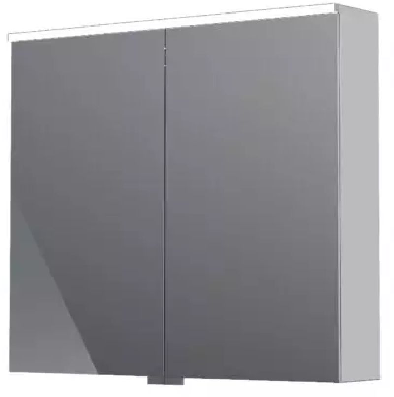 Oristo Geo armadietto 80x12.5x70 cm laterale sospeso cromo KI01-SGL2D-80-99