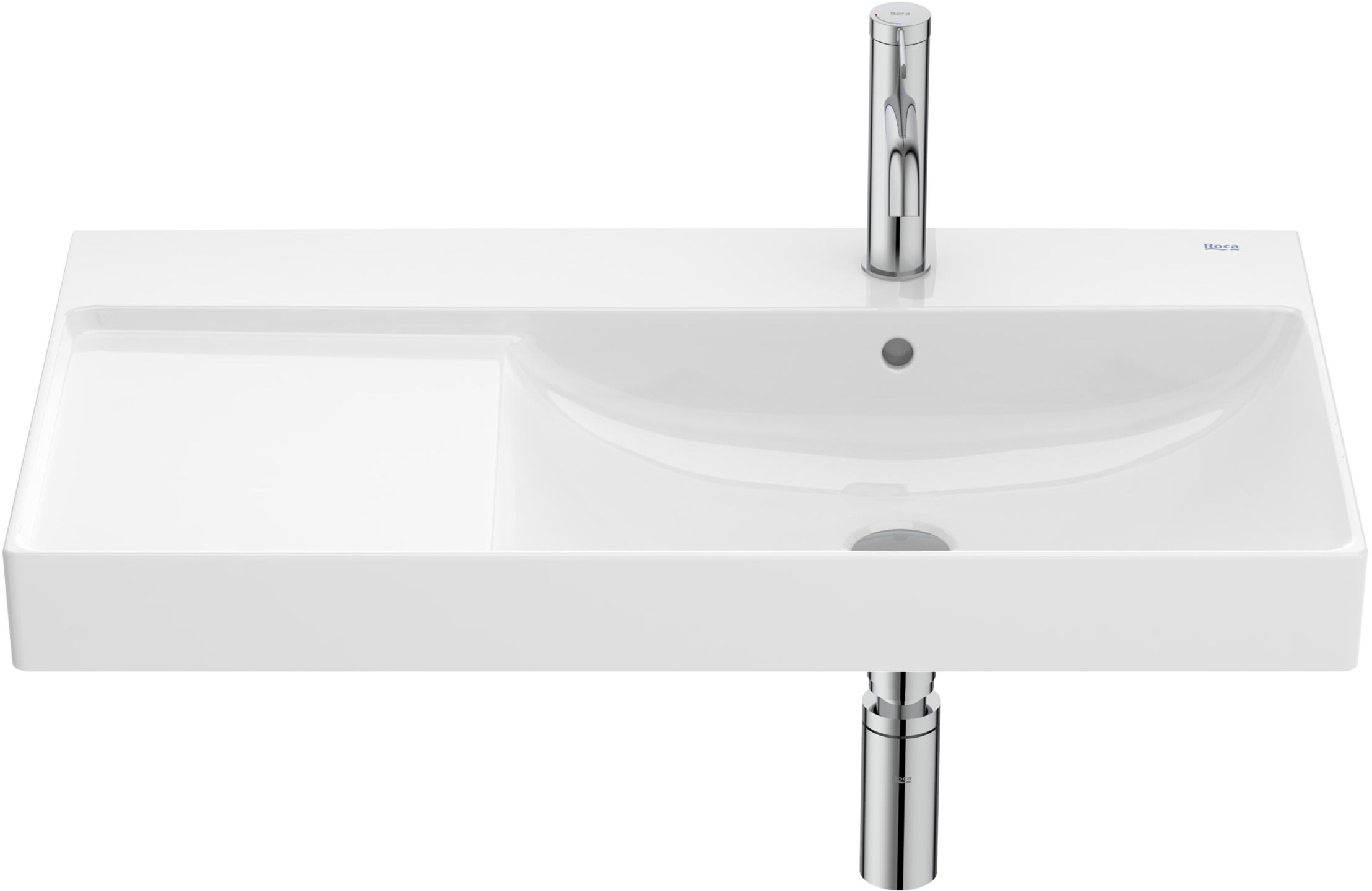 Roca Ona lavabo 80x46 cm rettangolare da mobile bianco A327688004