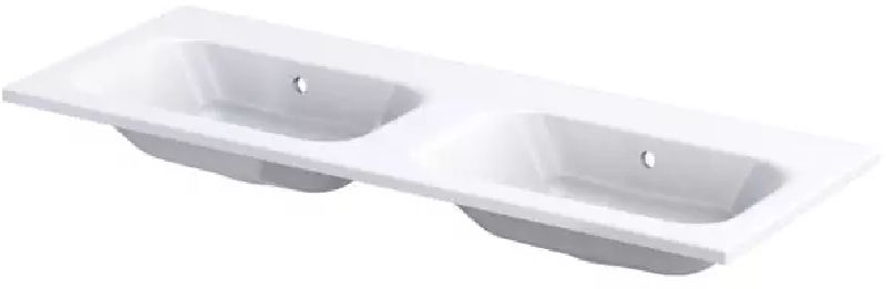 Oristo Uni lavabo 121x46 cm rettangolare da mobile bianco UME-AR-120-92-D-BO