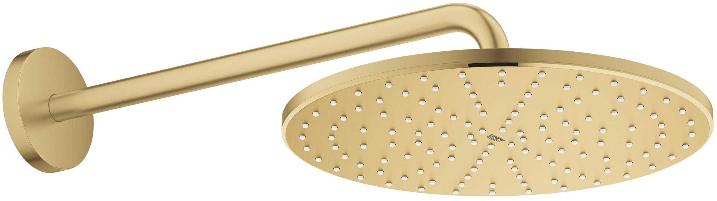 Grohe Rainshower soffione doccia con braccio 31x31 cm rotonda Brushed Cool Sunrise 26558GN0