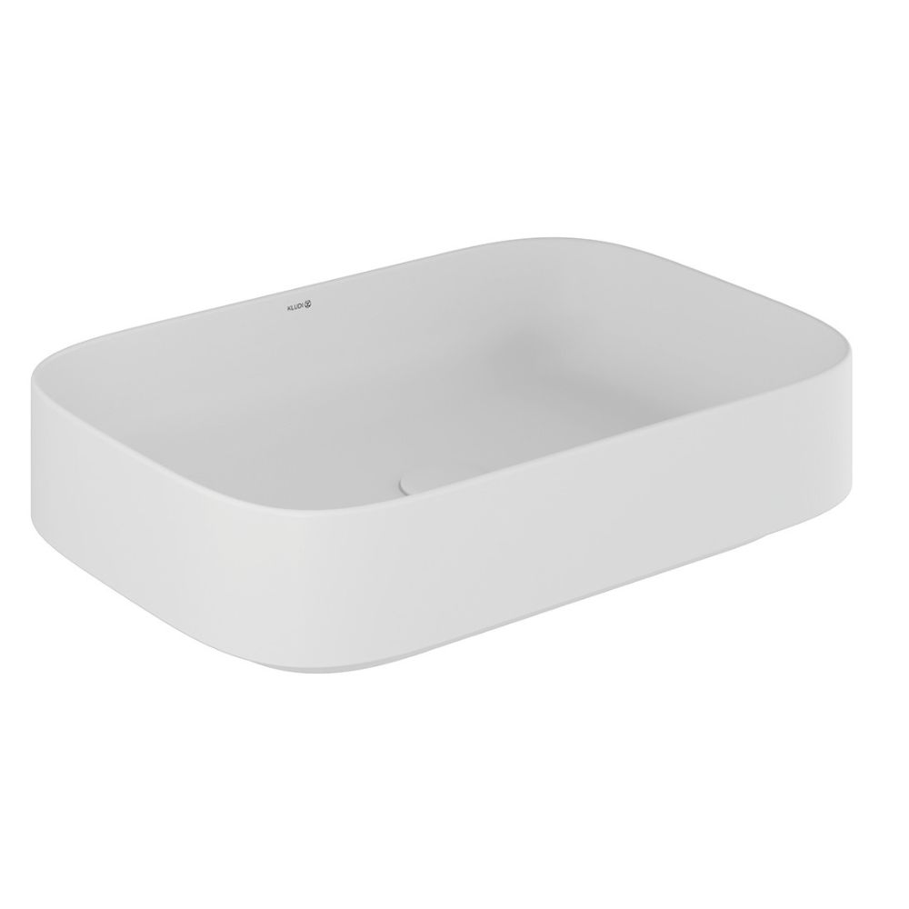 Kludi Resa S lavabo con tappo 60x40 cm rettangolare da appoggio bianco 58CW4053