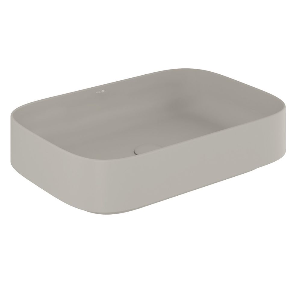 Kludi Resa S lavabo con tappo 60x40 cm rettangolare da appoggio marrone/beige 58CW40O2