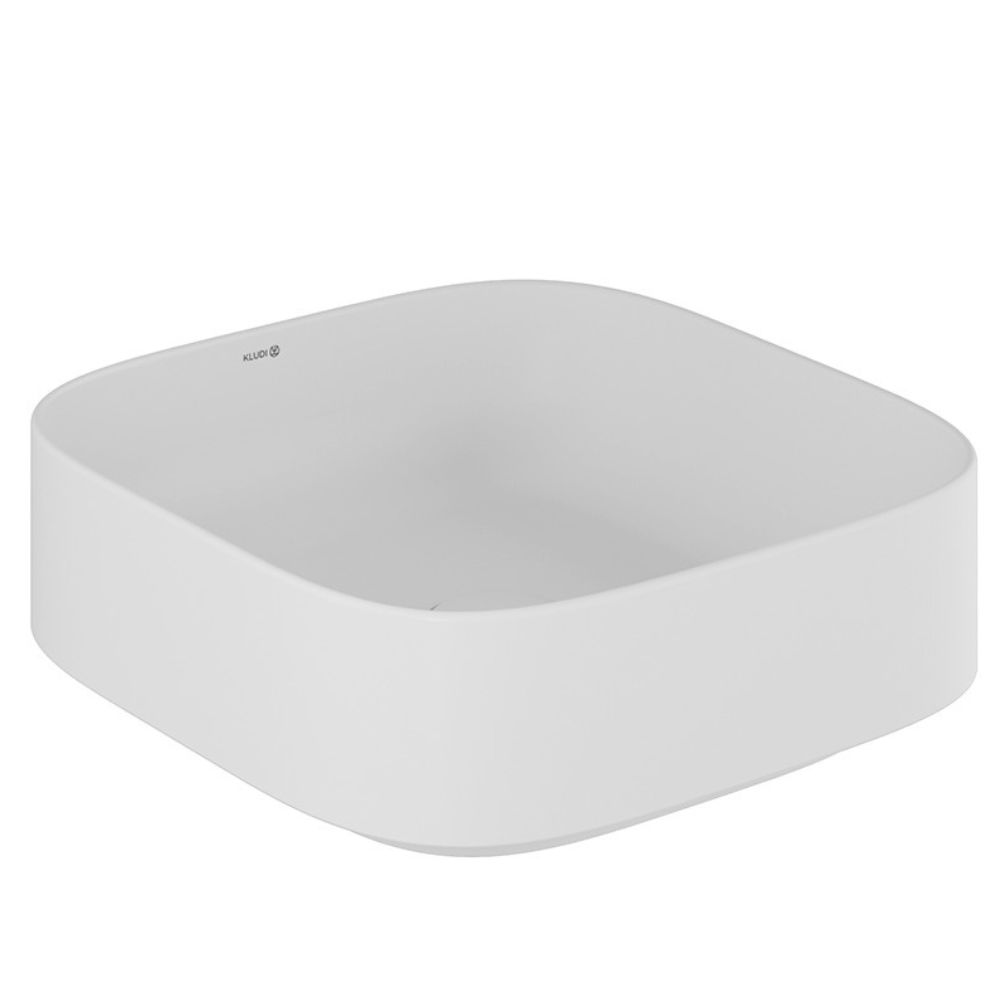 Kludi Resa C lavabo con tappo 40x40 cm quadrata da appoggio bianco 58CW3053