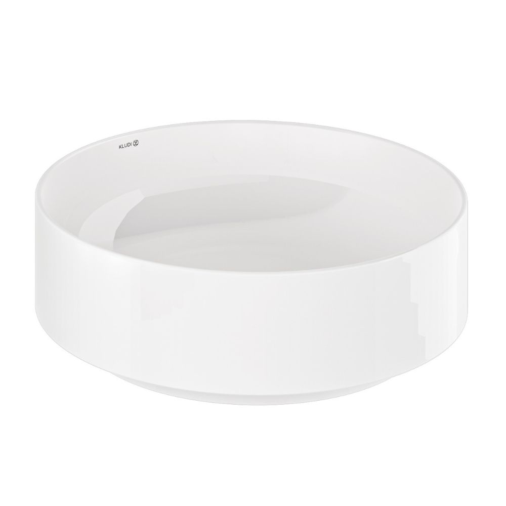 Kludi Resa R lavabo con tappo 40x40 cm rotonda da appoggio bianco 58CW1043