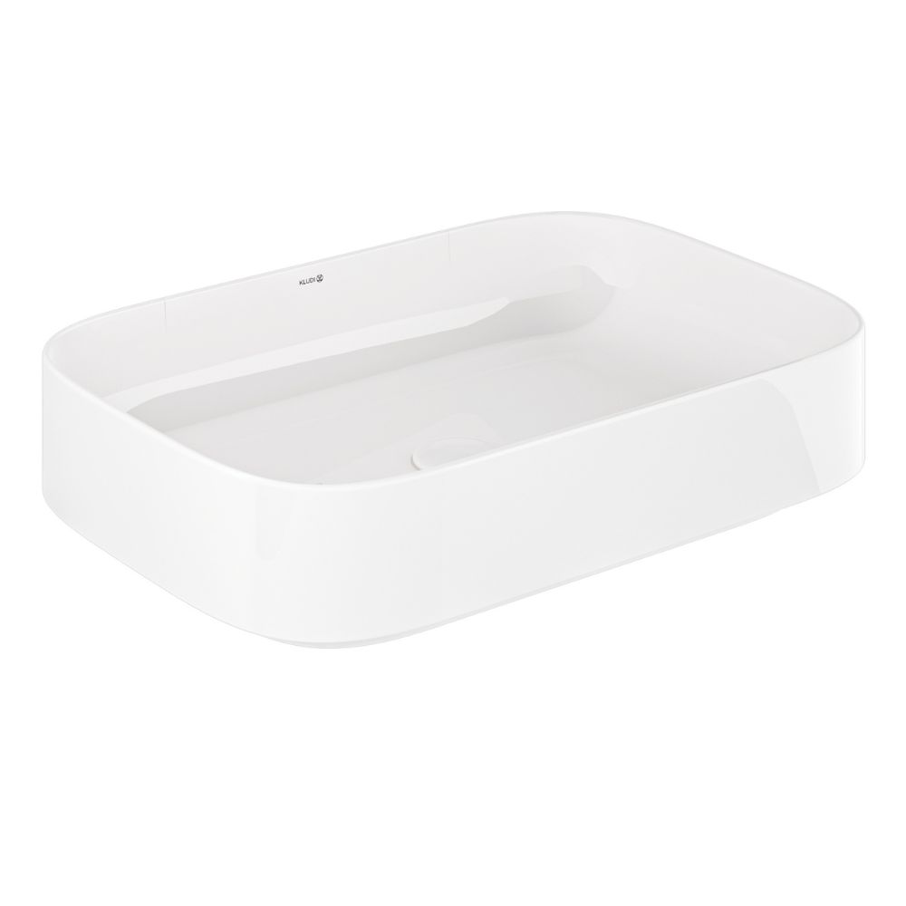 Kludi Resa S lavabo con tappo 60x40 cm rettangolare da appoggio bianco 58CW4043