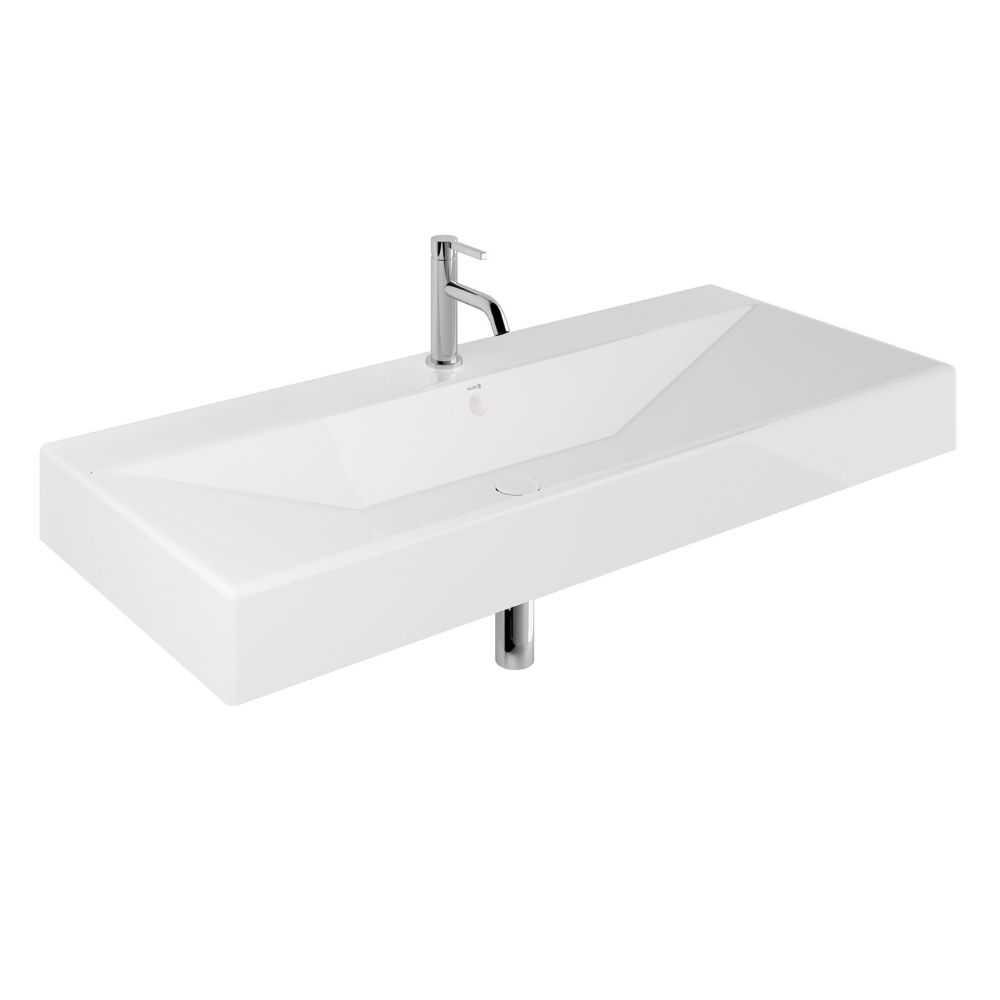 Kludi Resa lavabo con tappo 121x50 cm rettangolare da mobile-da appoggio bianco 59WW12143