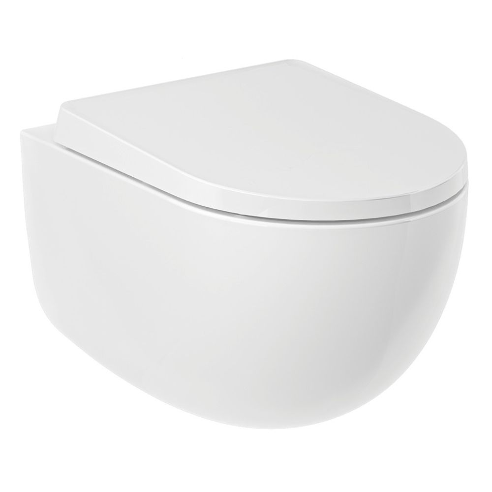 Kludi Resa D vaso wc sospeso senza brida con scarico a vortice bianco lucida 24WCW0243