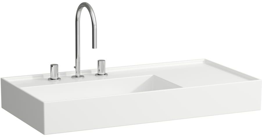 Laufen Kartell lavabo 90x46 cm rettangolare a parete-da mobile bianco H8183380001121