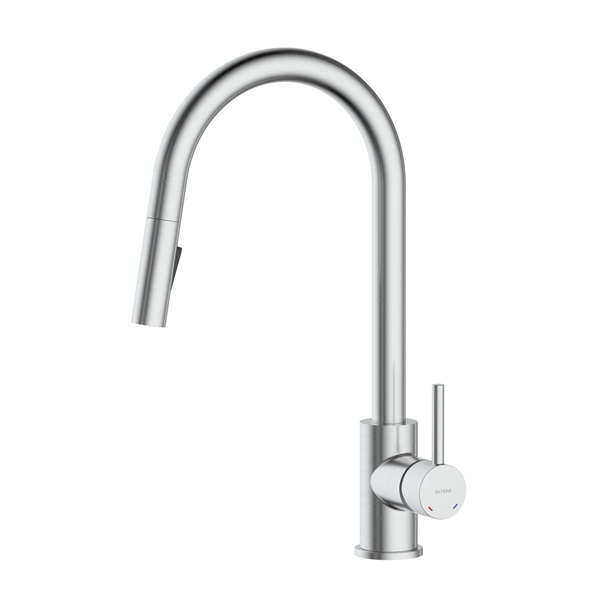 Oltens Litla rubinetto da cucina verticale nichel 35204910