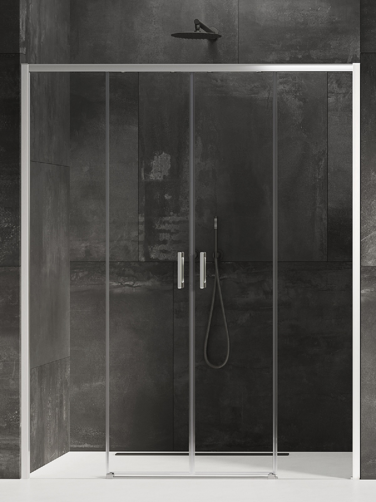 New Trendy Prime porta doccia 140 cm scorrevole cromo lucida/vetro trasparente D-0334A