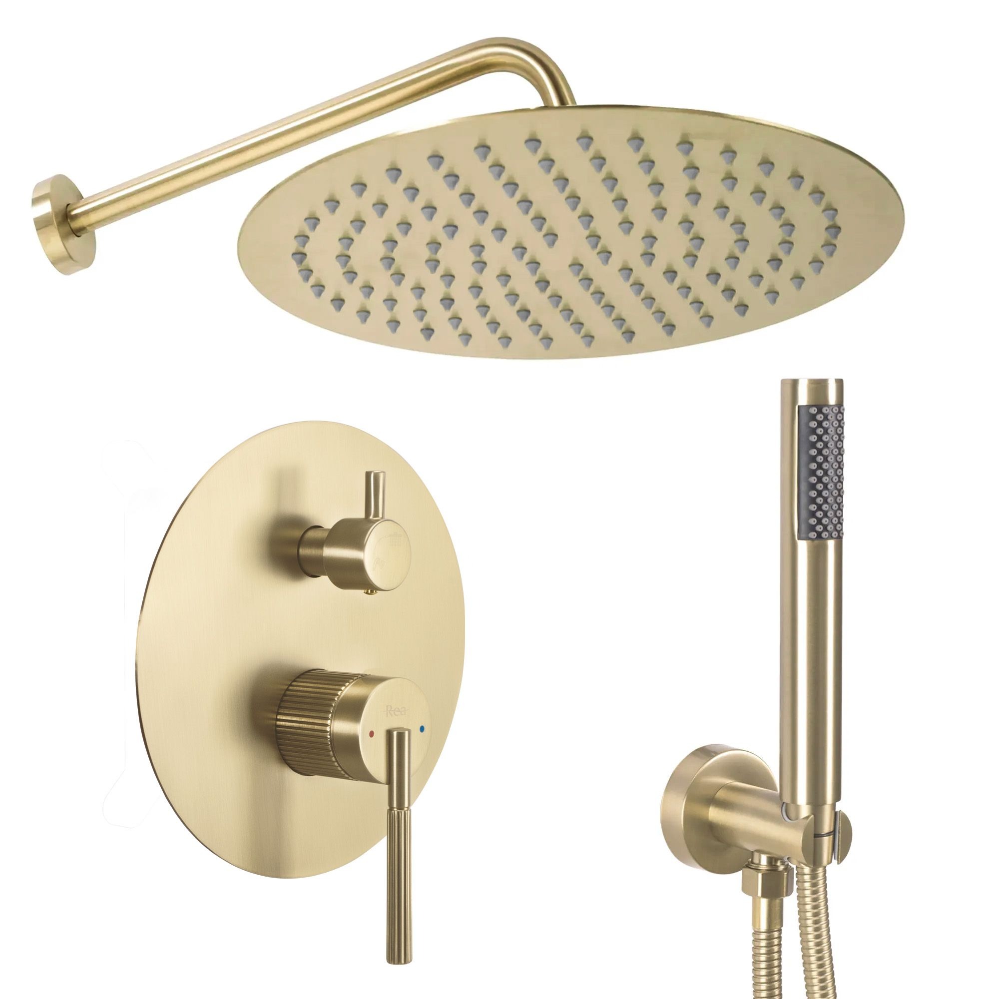 Rea Argon set da bagno da incasso con soffione oro REA-P7810