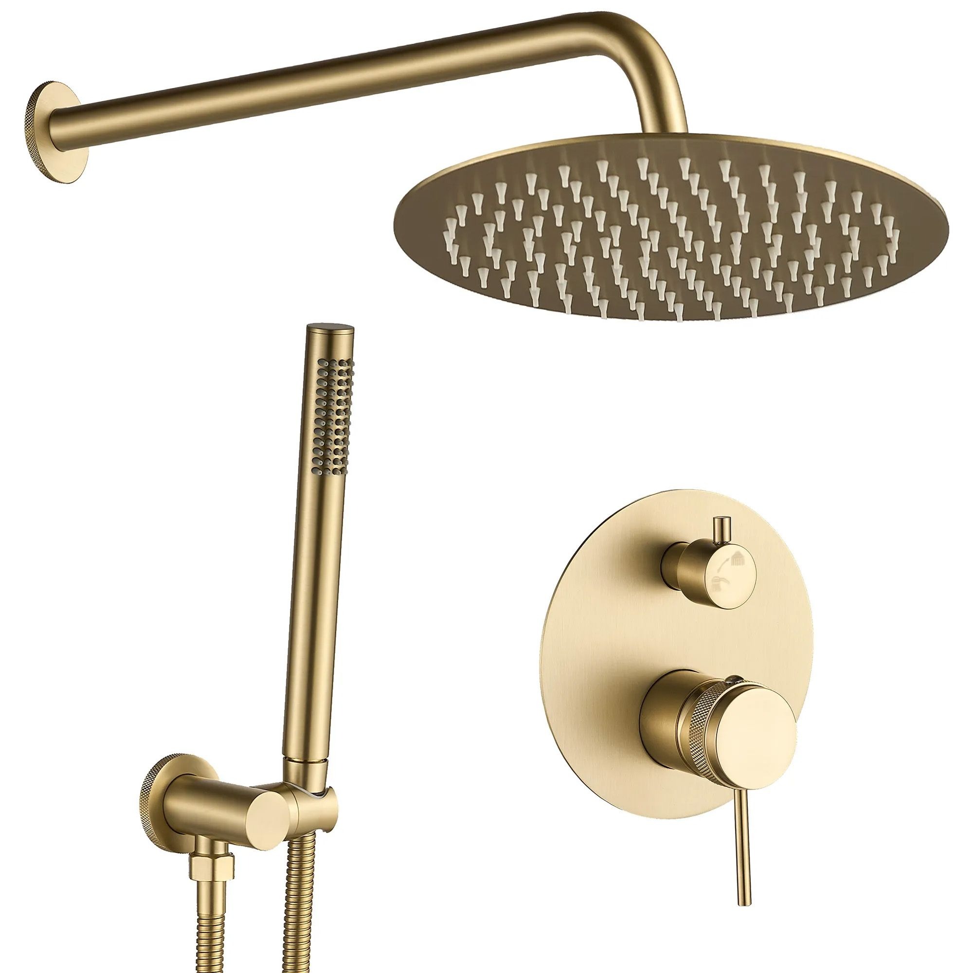 Rea Lungo Grip set doccia da incasso con soffione oro REA-P8950