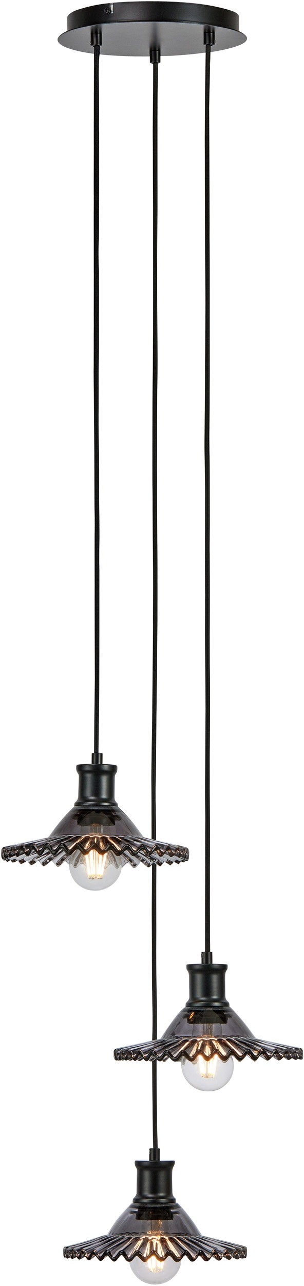 Markslöjd Novia lampada sospesa 3x40 W nero-fumé 108853