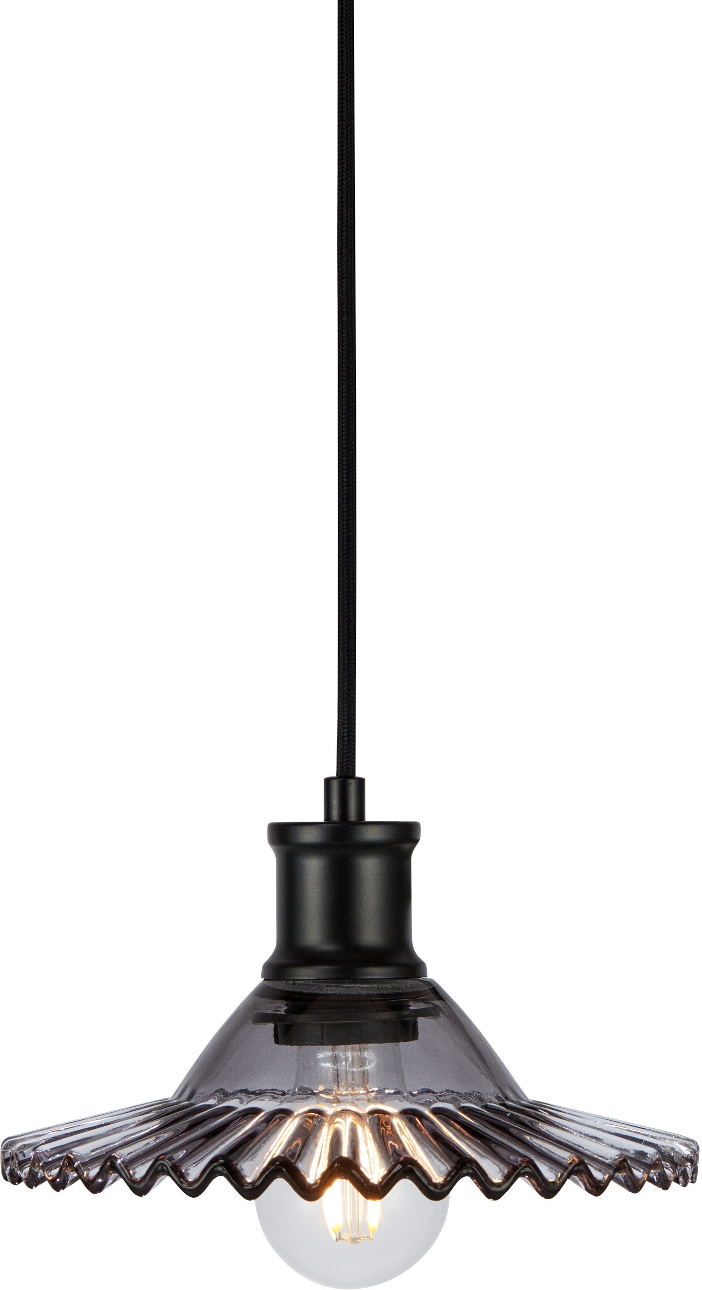 Markslöjd Novia lampada sospesa 1x40 W nero-fumé 108854