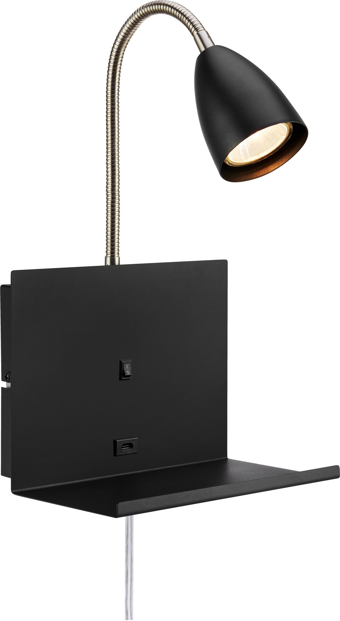 Markslöjd Cuarto lampada da parete 1x7 W nero 108855