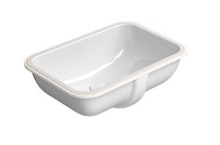 GSI Pura lavabo 50x35 cm rettangolare sottopiano bianco 724711
