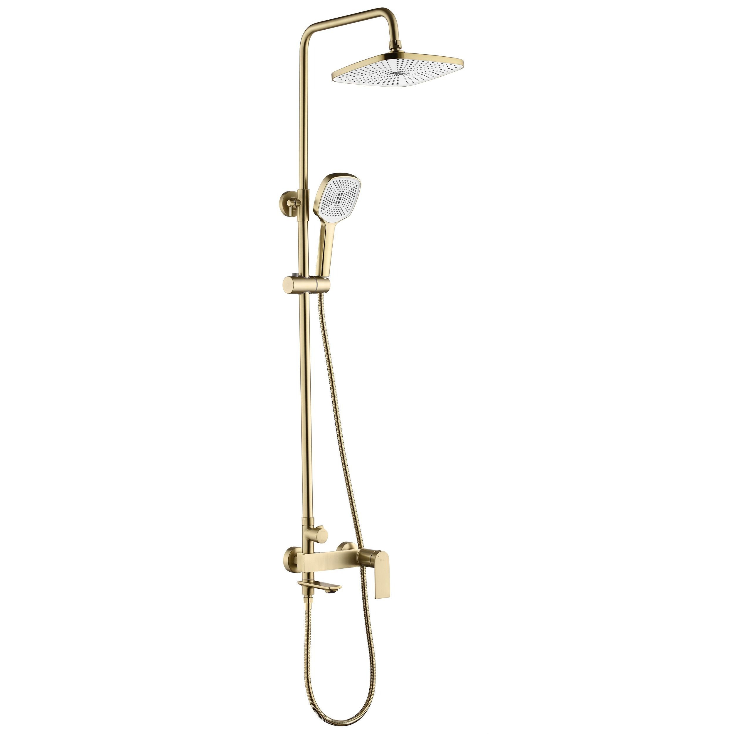 Rea Storm set per vasca e doccia a parete con soffione oro REA-P9536