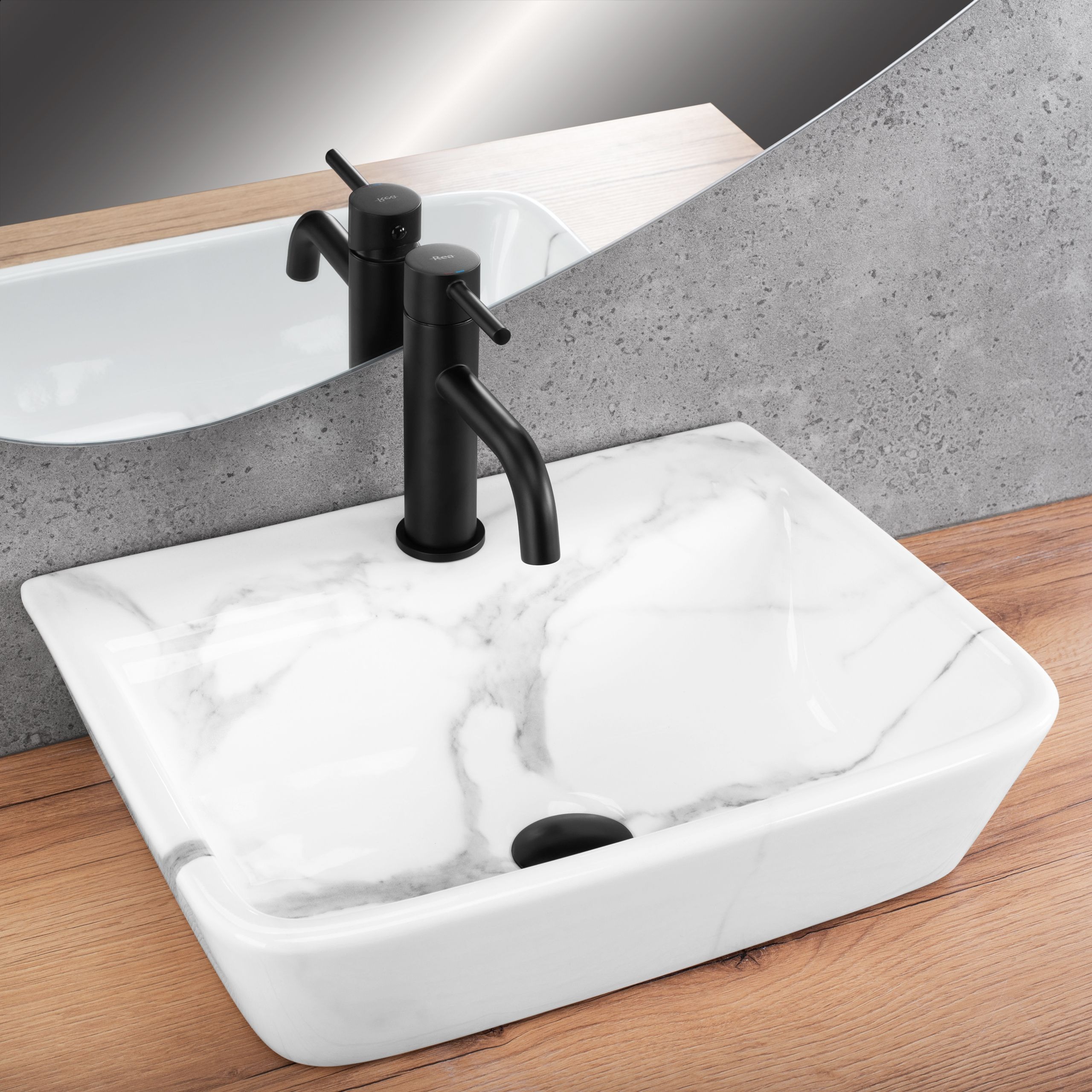 Rea Altea lavabo 45.5x36 cm da appoggio lucida REA-U9242