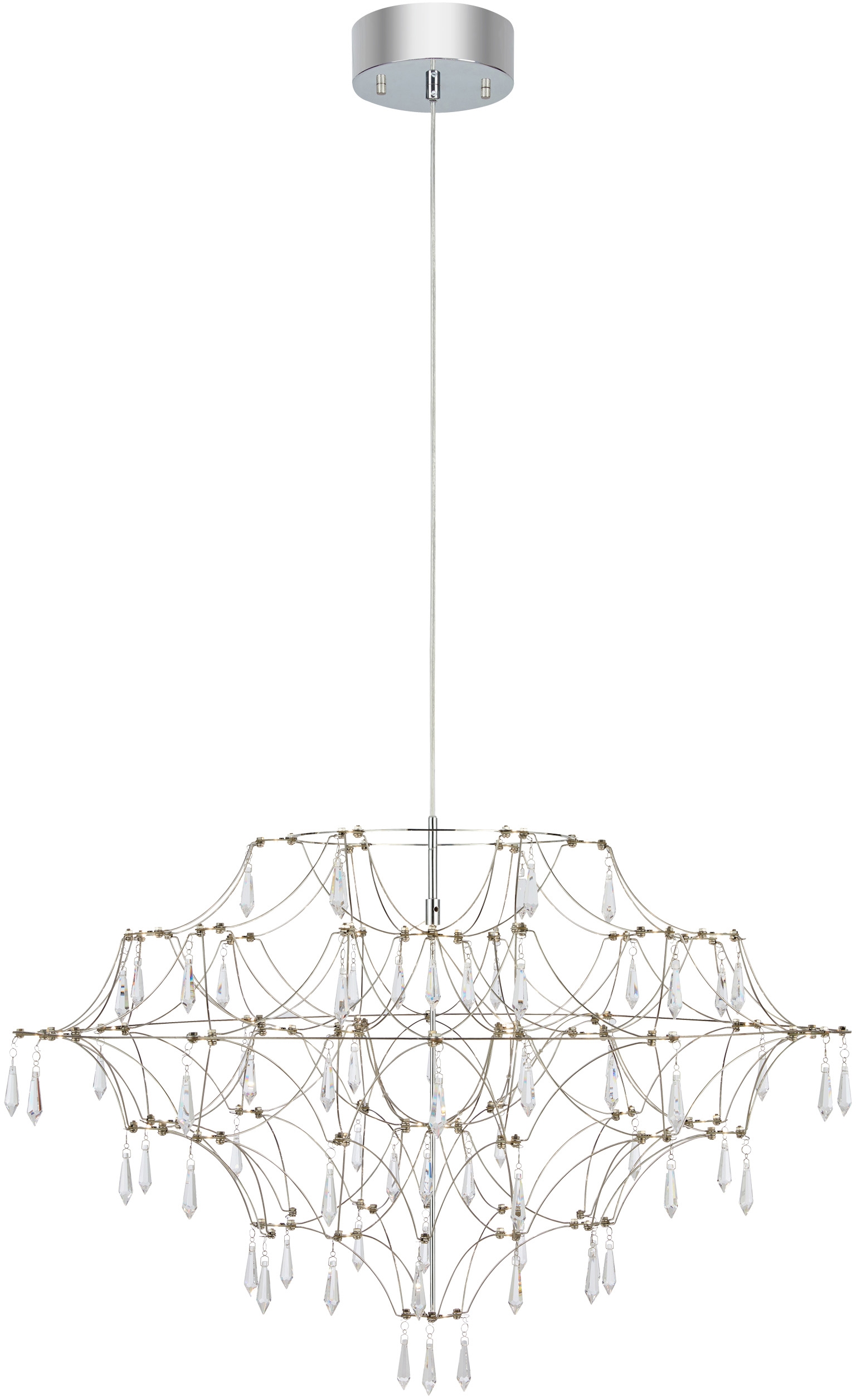 Markslöjd Efesos lampada sospesa x25 W acciaio-trasparente 108870