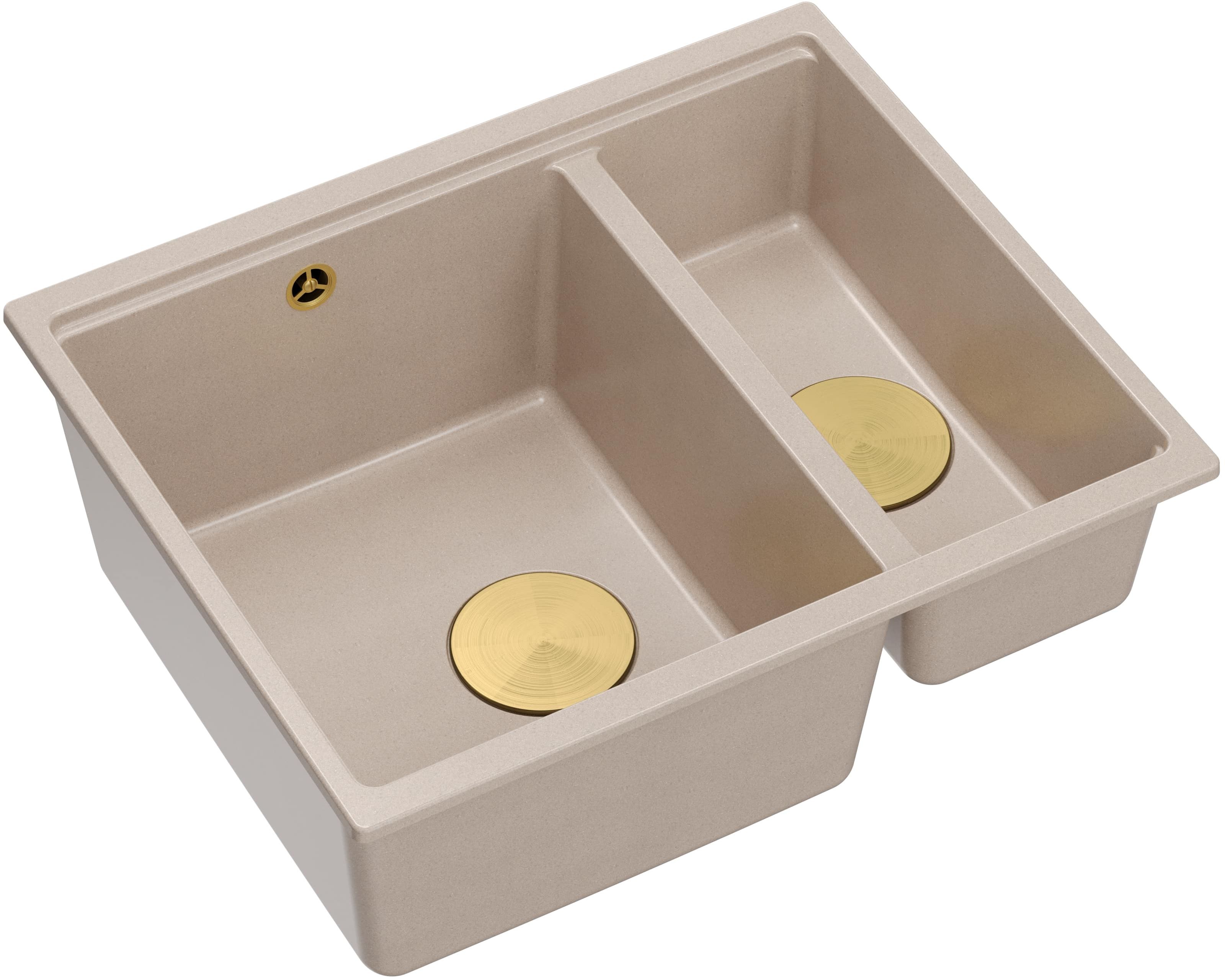 Quadron Logan lavello graniteq 55x46 cm beige HCQL5646U2-G1_U
