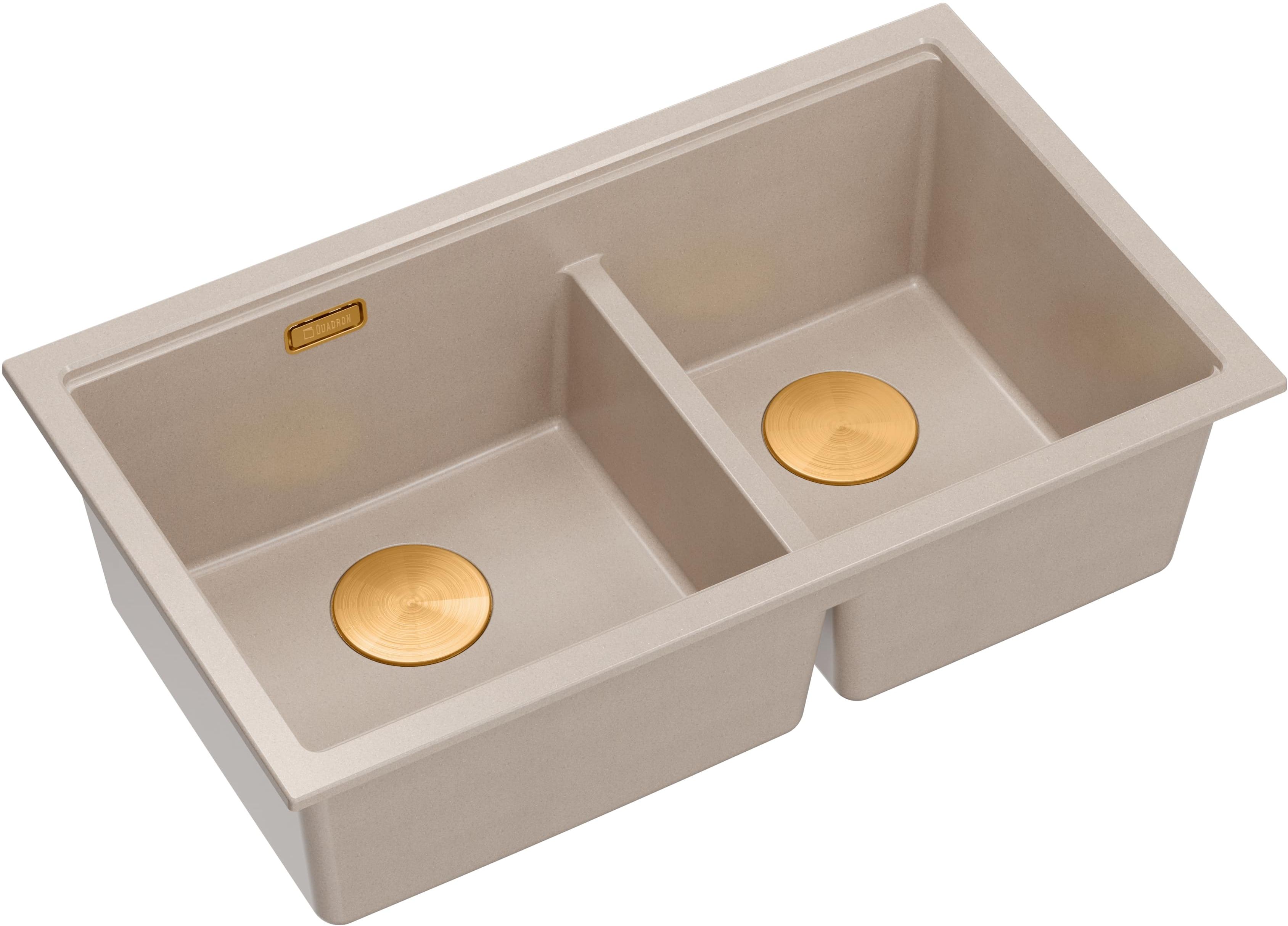Quadron Logan lavello graniteq 76x45 cm beige HQL7645U2_PVDC1_U