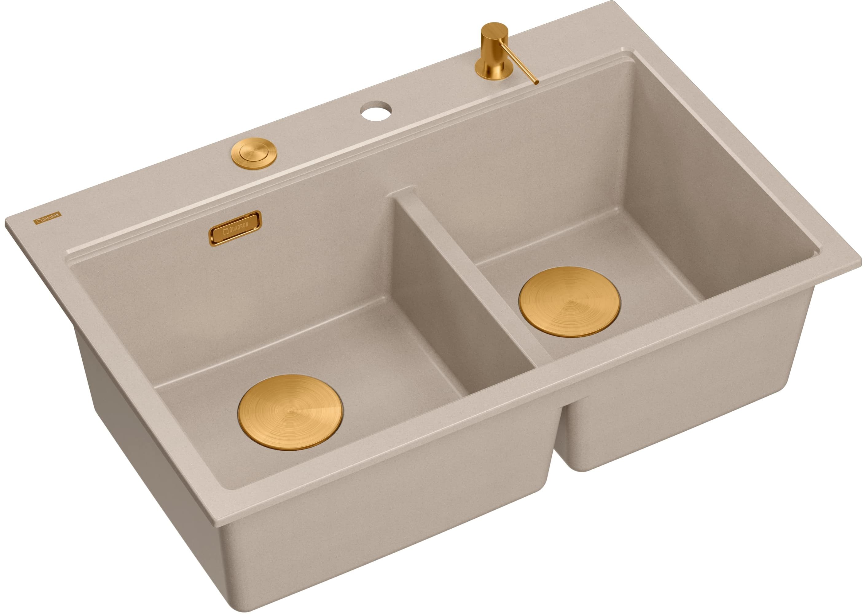 Quadron Marc 120 lavello graniteq 76x50 cm beige HQC7650U2_PVDC1