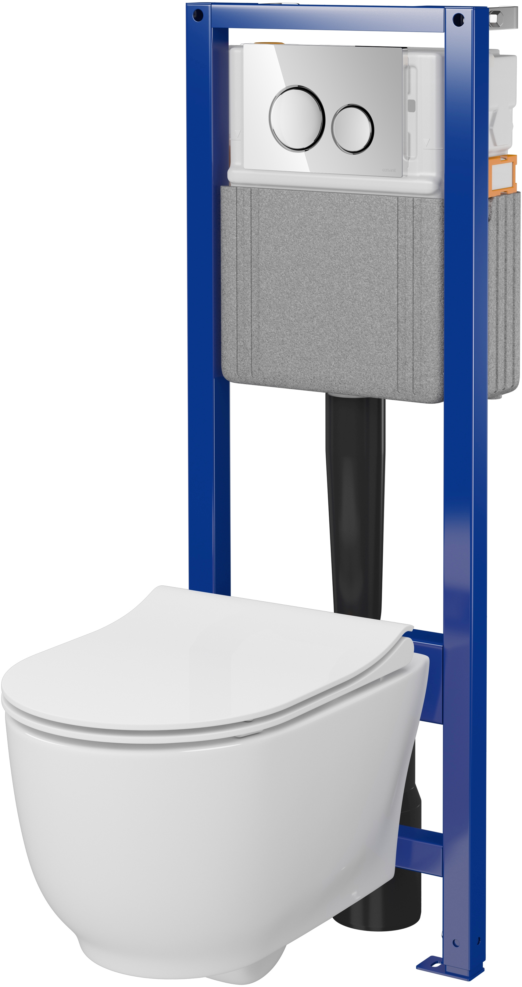 Cersanit Luna set modulo di installazione, vaso wc e placca di comando S4028-001