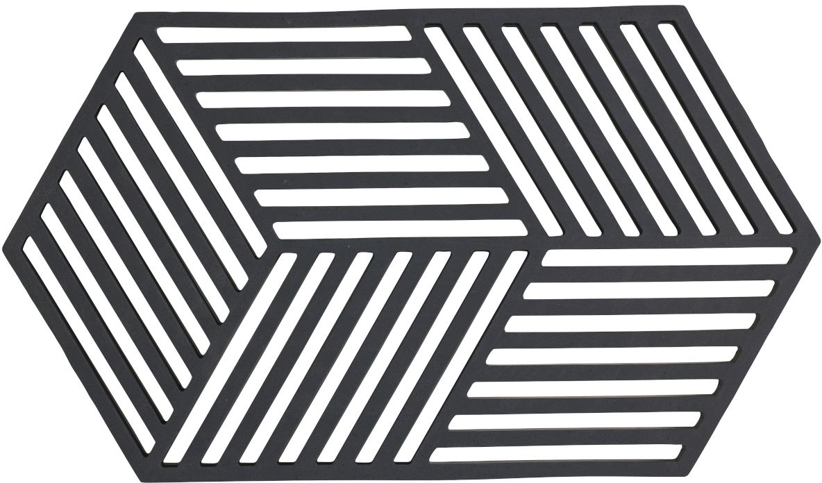 Zone Denmark Hexagon appoggiautensili da cucina 24x14x cm nero 31610