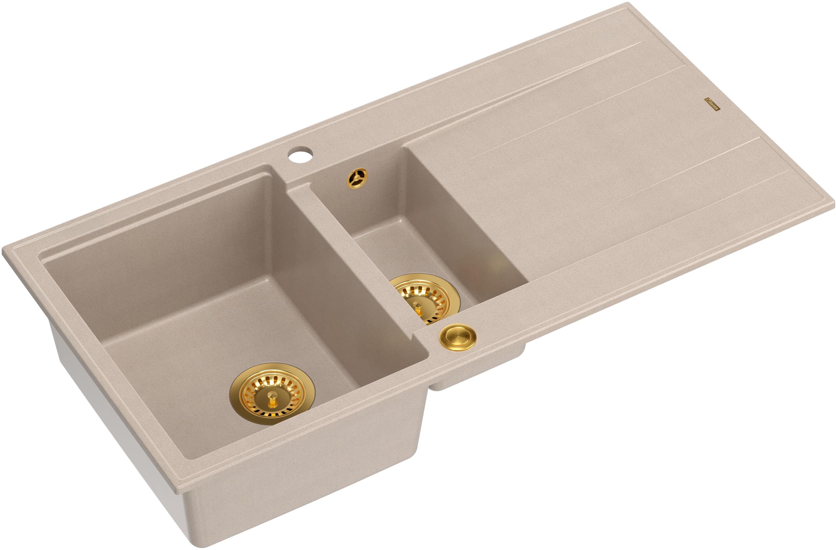 Quadron Evan lavello graniteq 100x50 cm beige HQE510050U2_PVDG1_P2O