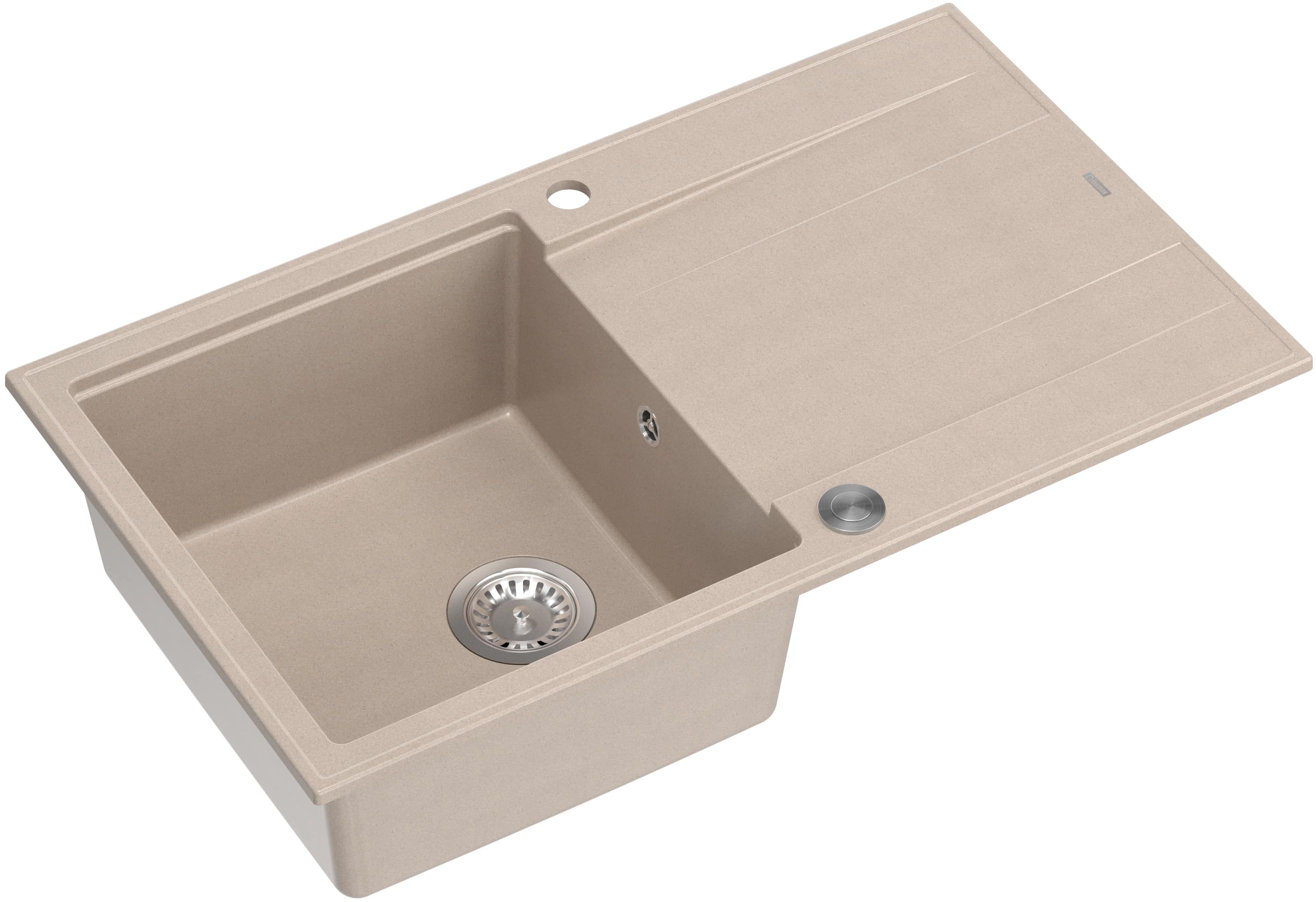 Quadron Evan lavello graniteq 86x50 cm beige HCQE8650U2_BS_P2O