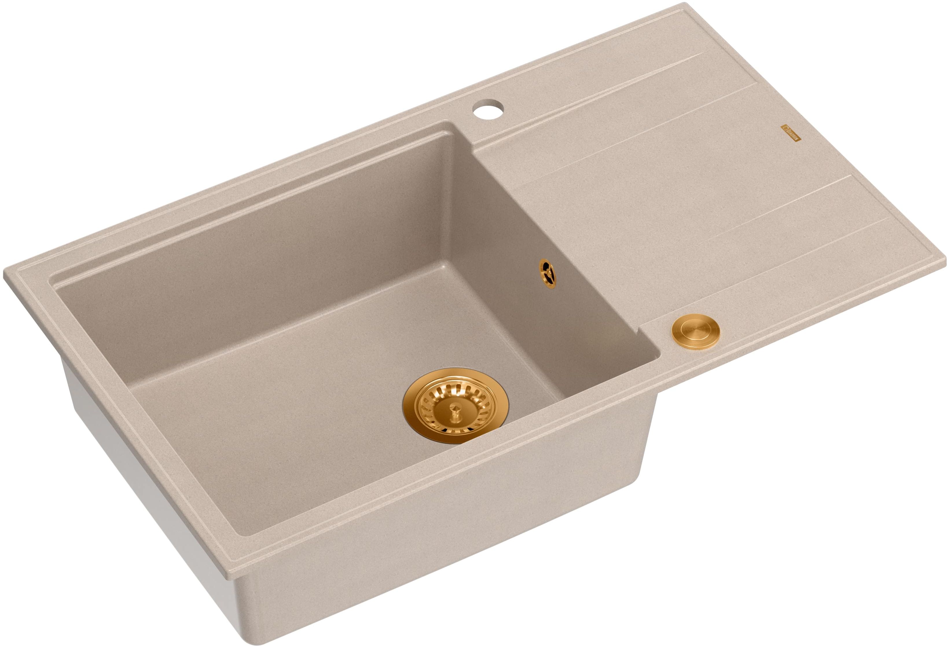 Quadron Evan lavello graniteq 86x50 cm beige HCQE58650U2_PVDC1_P2O