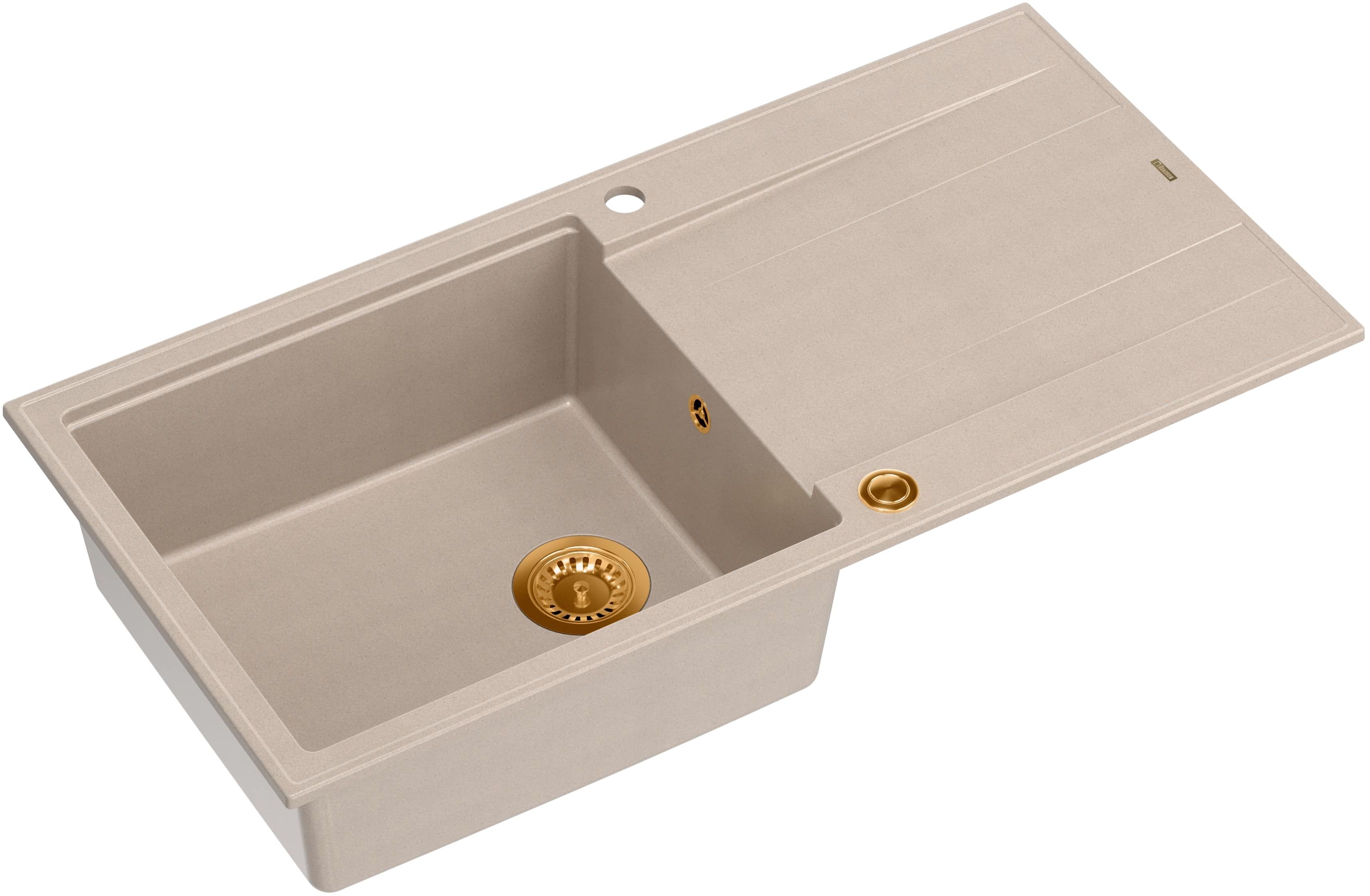 Quadron Evan lavello graniteq 100x50 cm beige HCQE10050U2_PVDC1_P2O