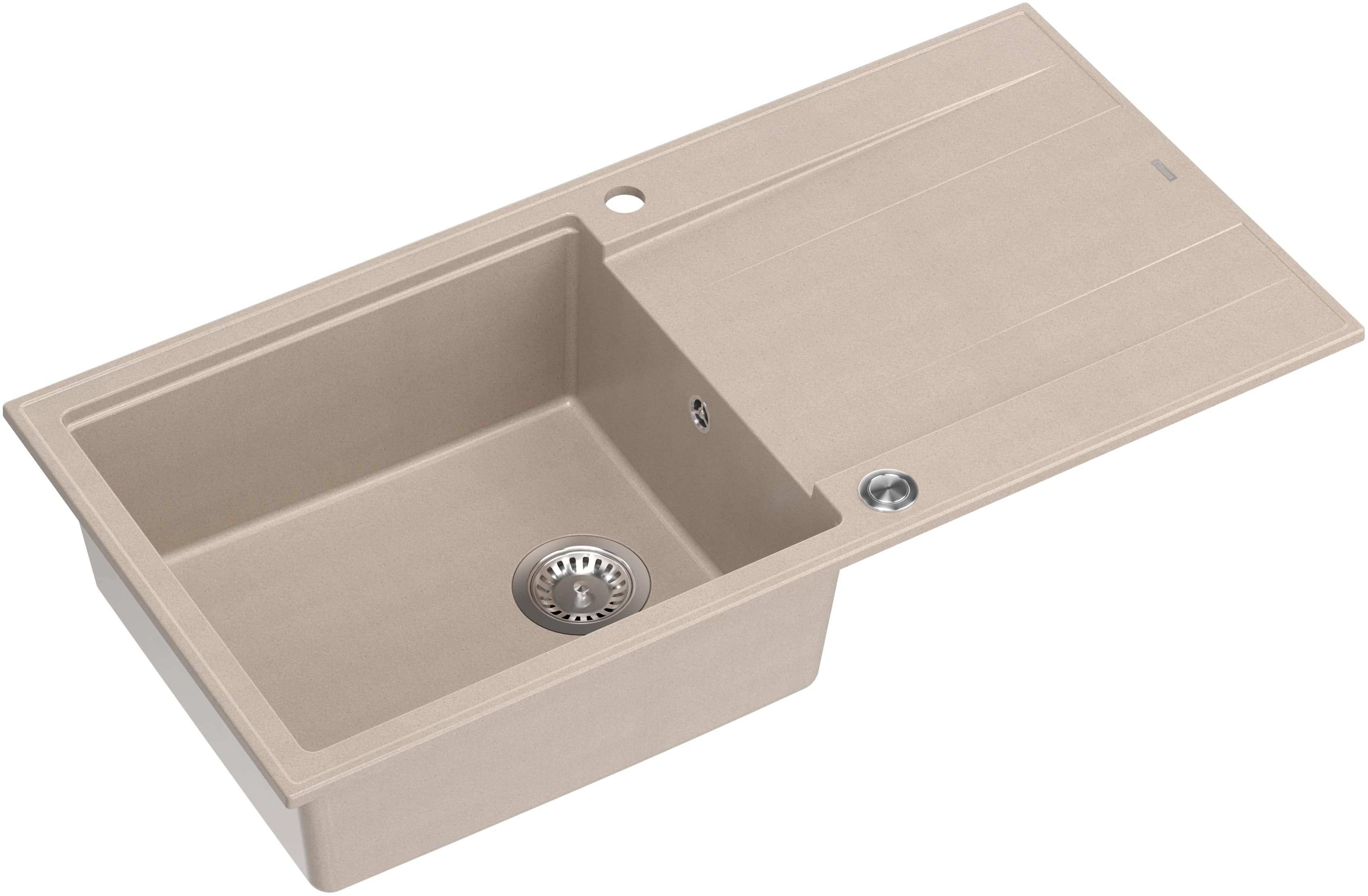 Quadron Evan lavello graniteq 100x50 cm beige HCQE10050U2_BS_P2O