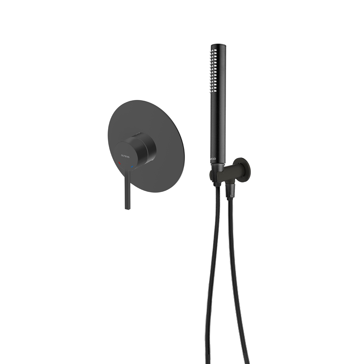 Set rubinetto per doccia Oltens Rann 33107300, prese d'acqua con supporto doccetta Oltens Hvita 39304300, 37102300, 37200300