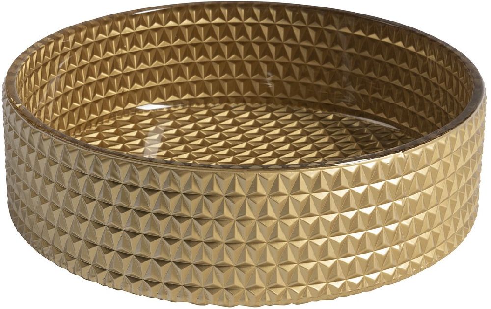 Sapho Maragua lavabo 35x35 cm rotonda da appoggio oro TY214Z