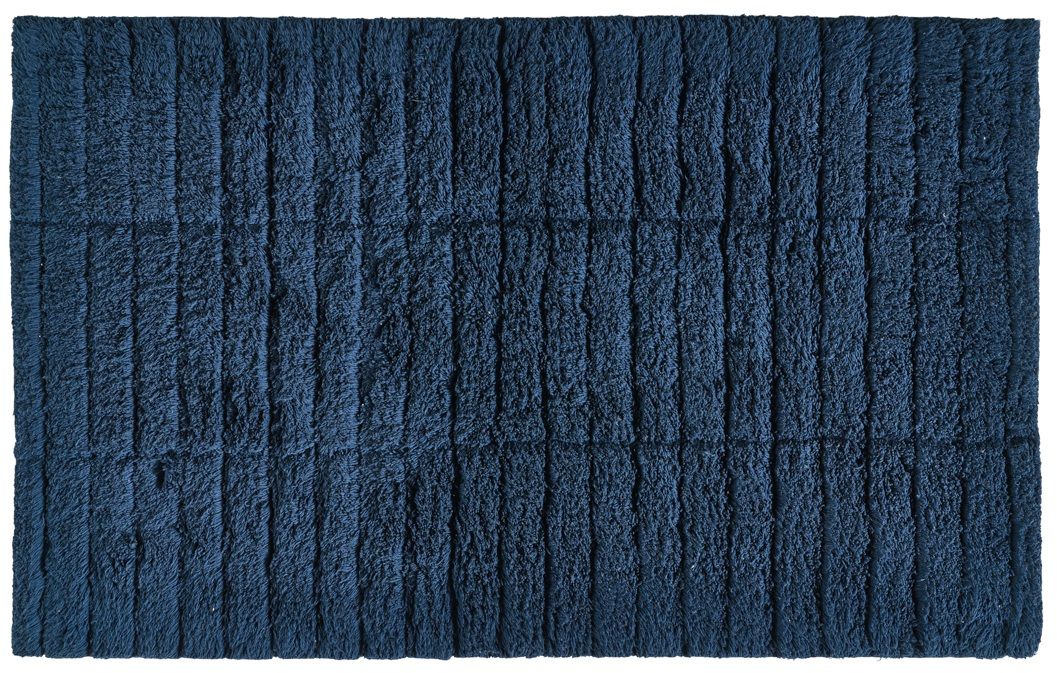 Zone Denmark Tiles tappetino da bagno 80x50 cm rettangolare blu 13541