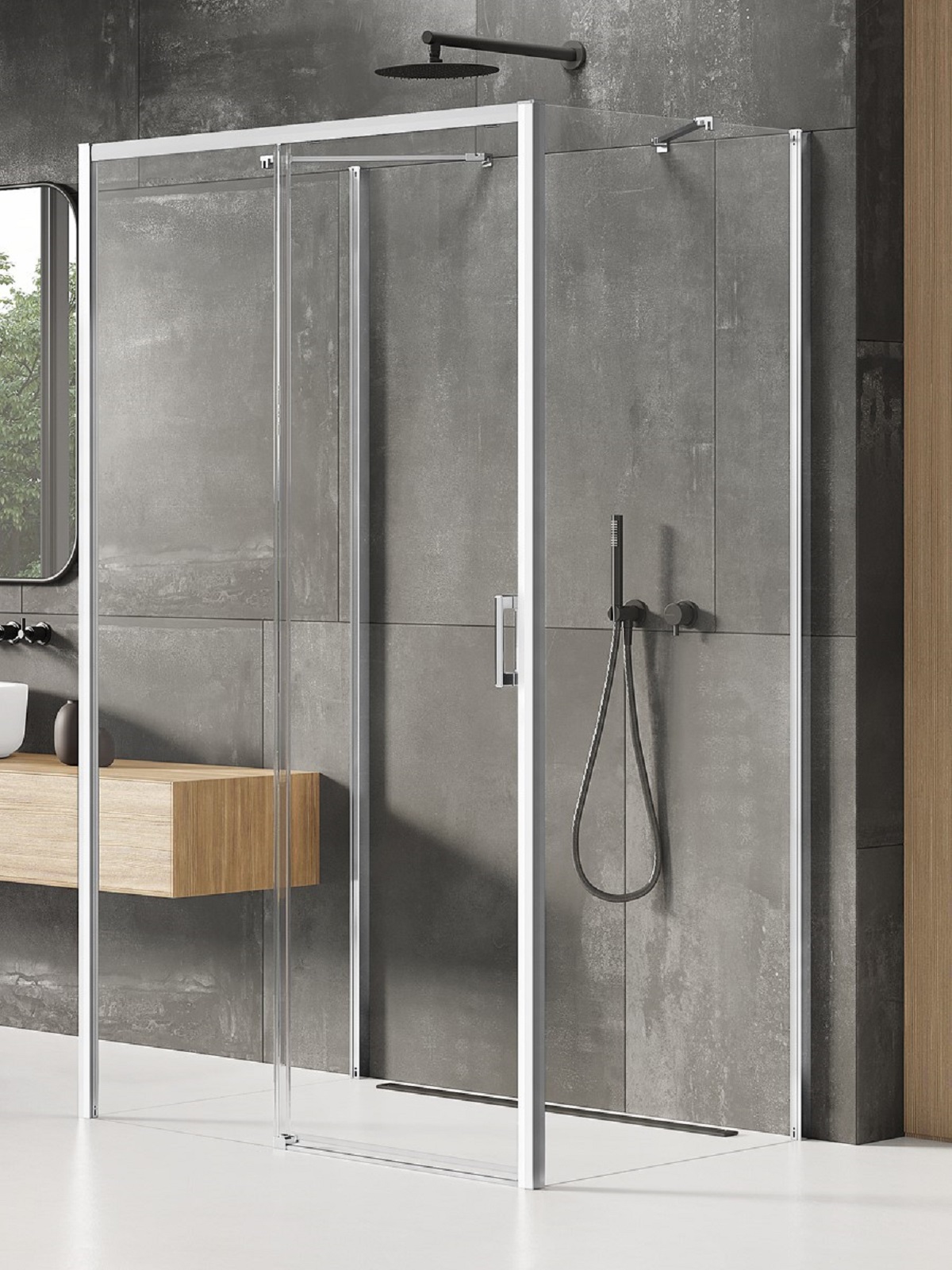 New Trendy Prime box doccia 150x70 cm rettangolare cromo lucida/vetro trasparente K-0832