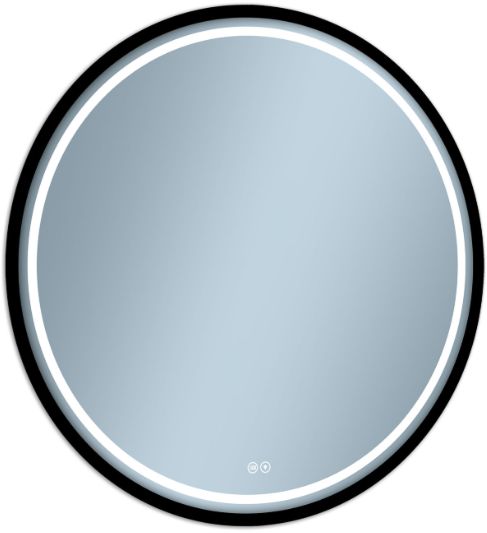 Venti Baltic specchio 90x90 cm rotonda con tappetino riscaldante nero 5907722357601