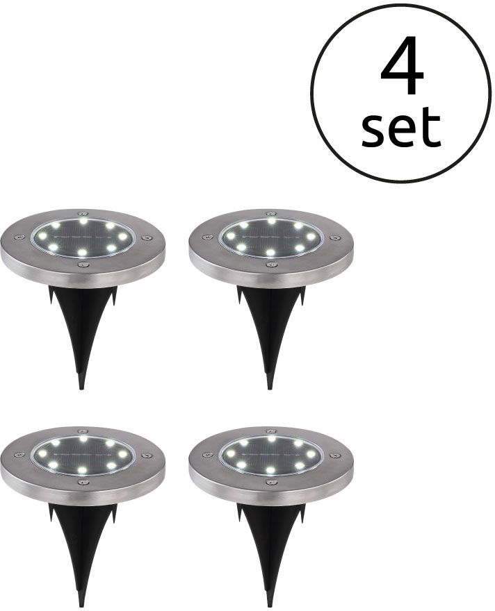 Globo Lighting Solar lampada da terra da giardino 1x0.1 W acciaio 33414-4