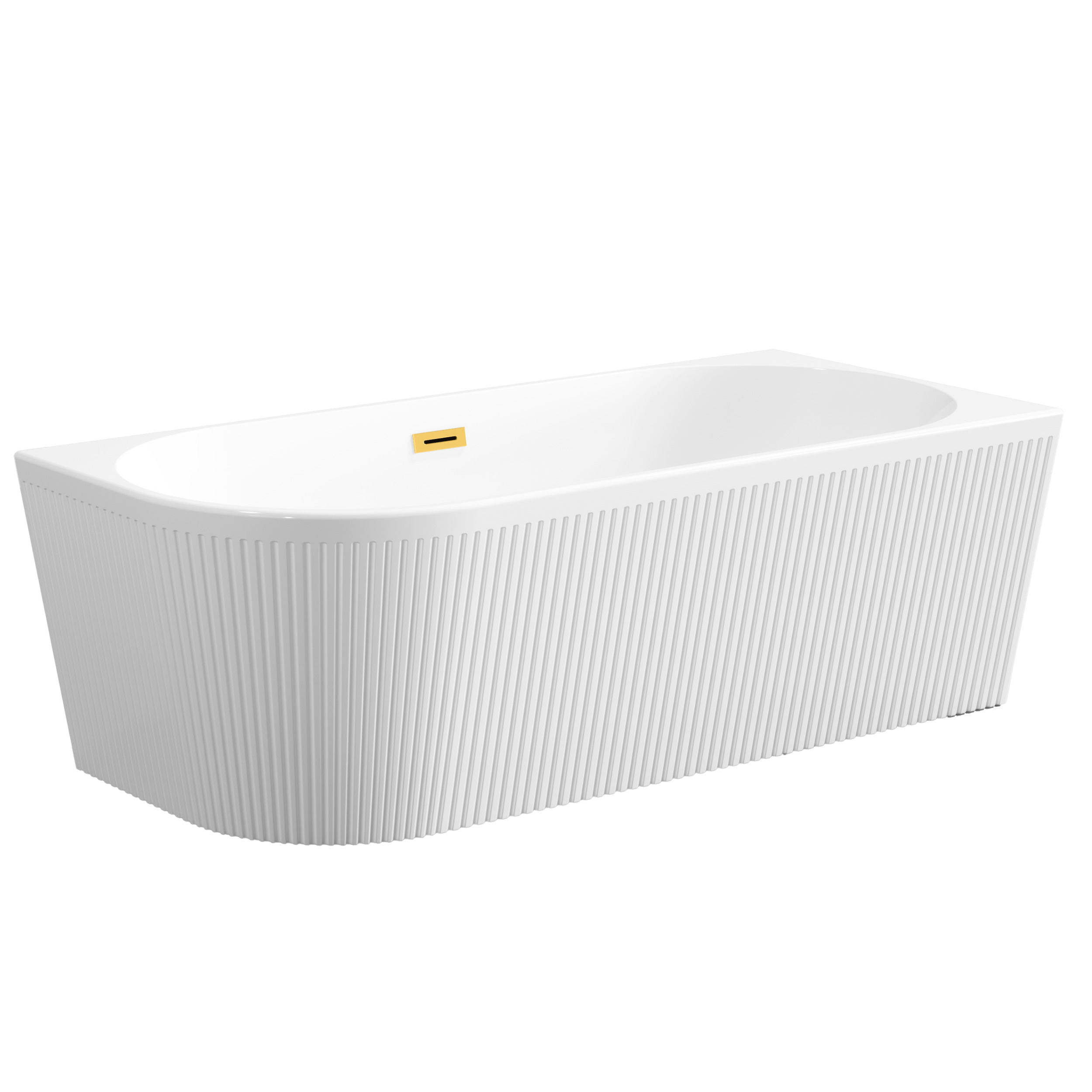 Invena Glamour vasca da bagno angolare 170x80 cm ovale bianco AN-02-19P