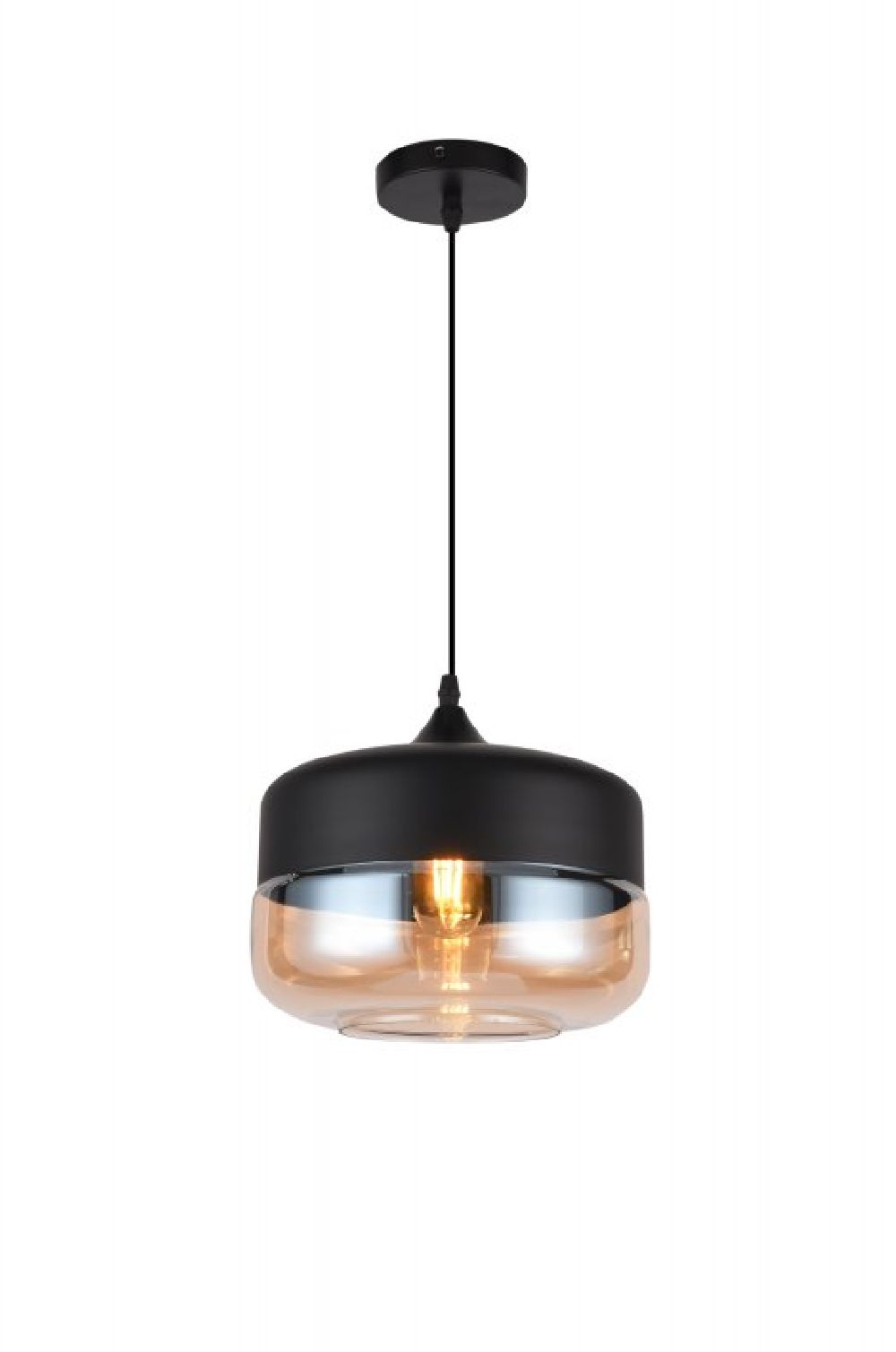 GTV Lender lampada sospesa 1x40 W nero OS-LEND2-10-DEC