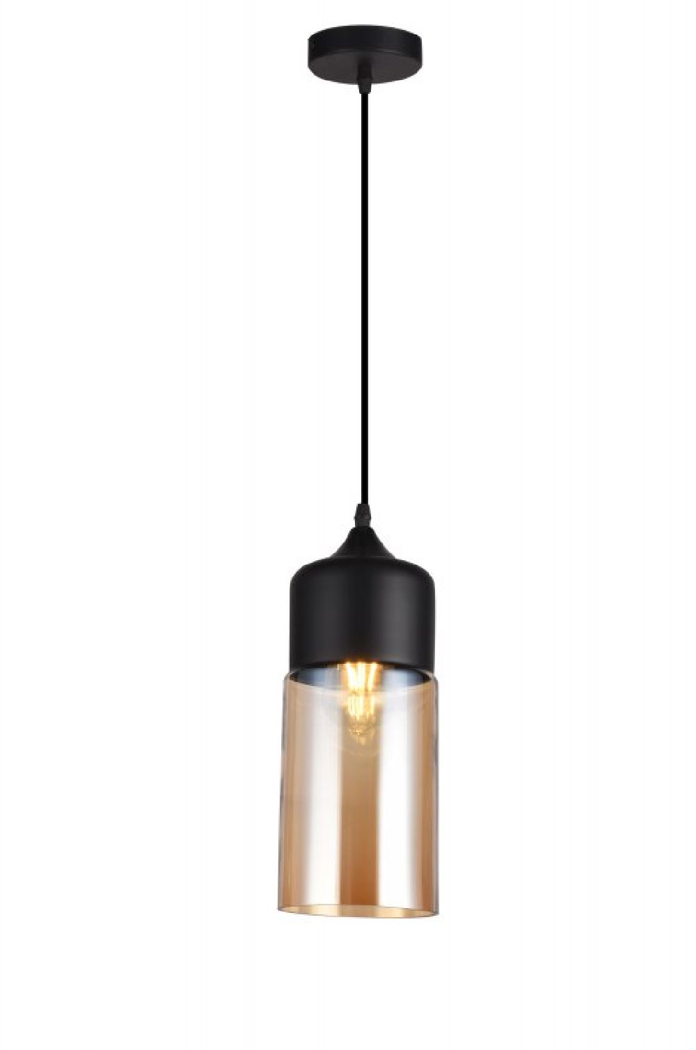 GTV Lender lampada sospesa 1x40 W nero OS-LEND3-10-DEC