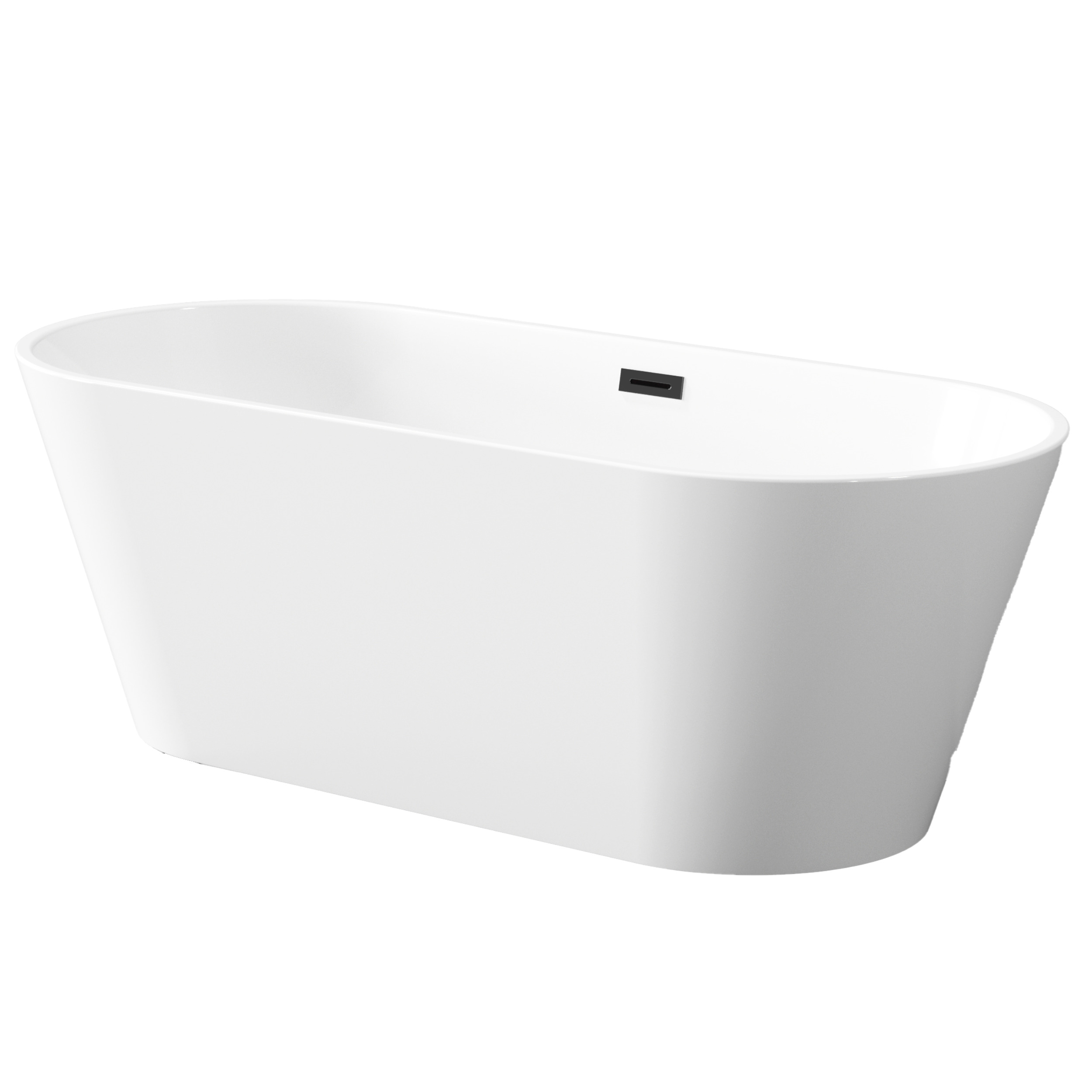 Invena Limnos vasca da bagno freestanding 170x75 cm ovale bianco AN-00-140
