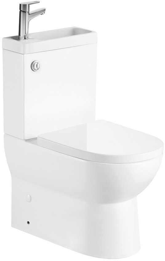 Aqualine Jalta Hygie wc monoblocco con lavabo bianco PB103H