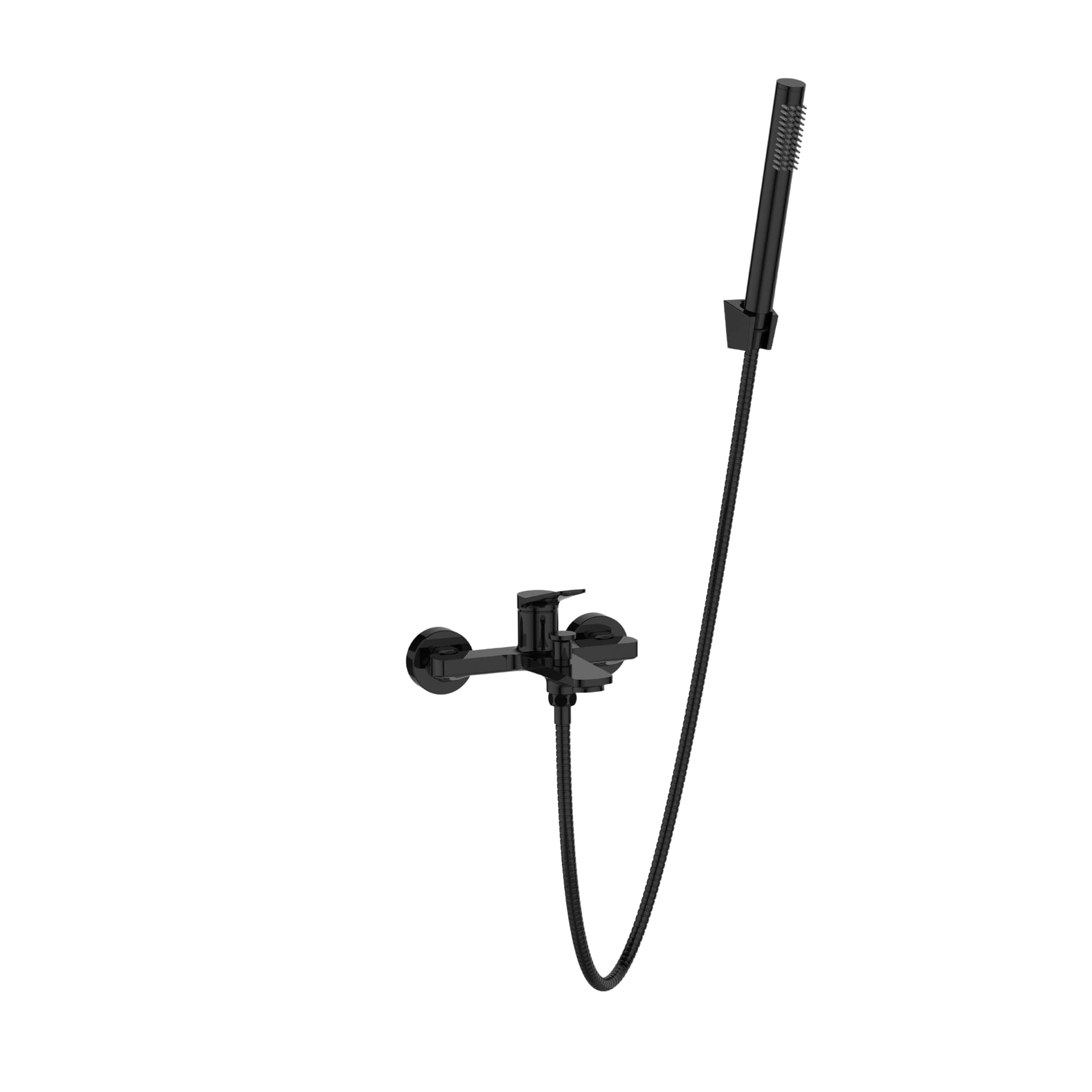 Invena Alonia rubinetto per vasca e doccia a parete nero BW-70-004-V